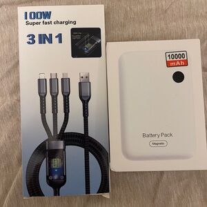 White Magnetic Battery Pack with 10000mAh